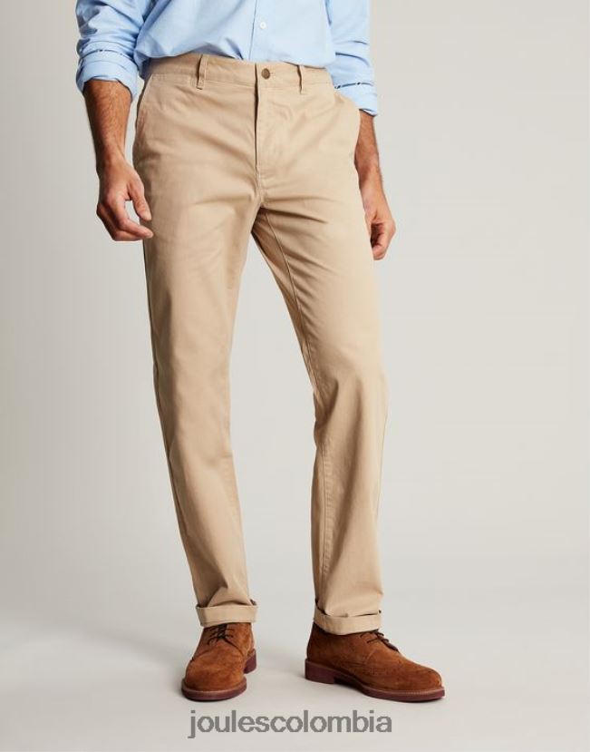 Joules vestir hombres pantalones chinos ajustados H0604R162 marrón