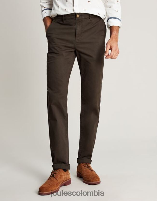 Joules vestir hombres pantalones chinos ajustados H0604R213 verde caqui