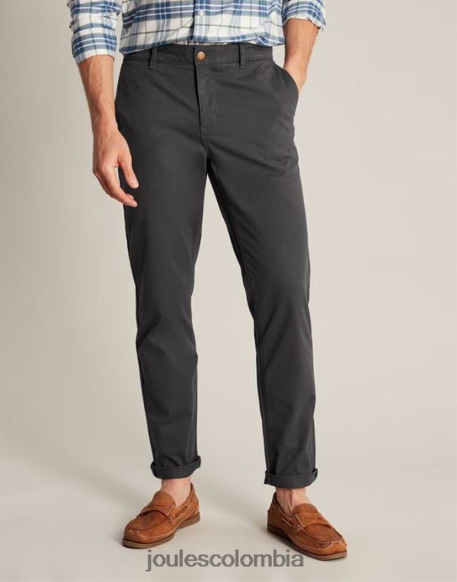 Joules vestir hombres pantalones chinos ajustados H0604R236 gris oscuro