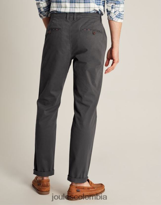 Joules vestir hombres pantalones chinos ajustados H0604R236 gris oscuro