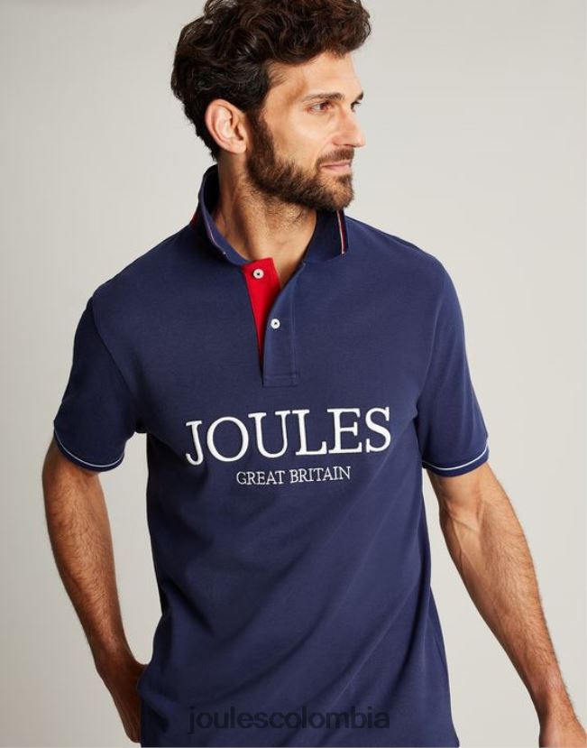 Joules vestir hombres camisa polo H0604R237 azul profundo