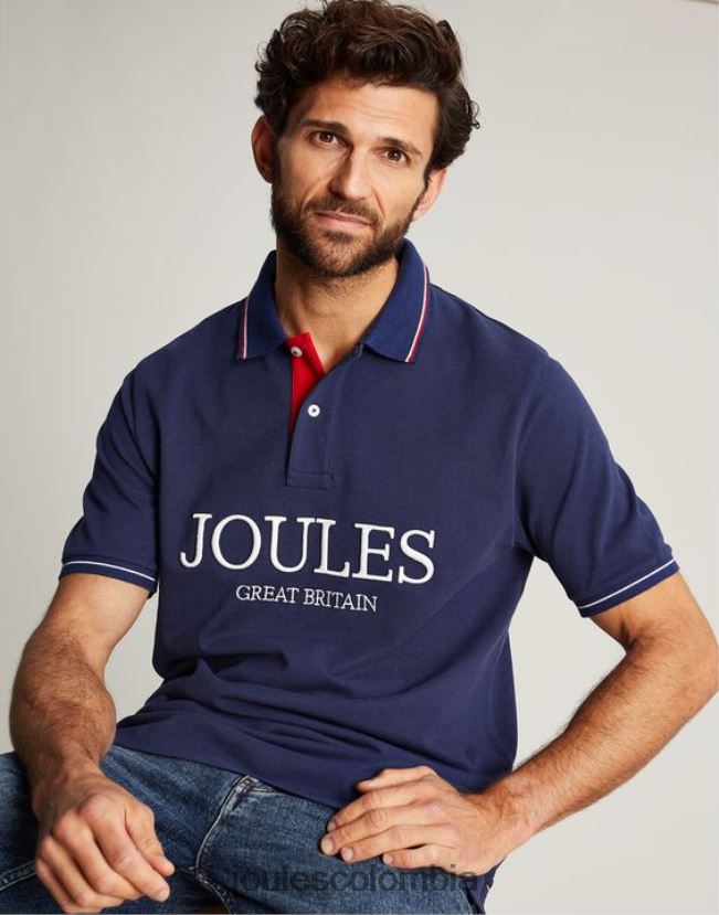 Joules vestir hombres camisa polo H0604R237 azul profundo