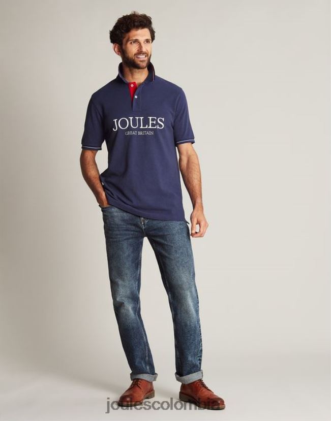 Joules vestir hombres camisa polo H0604R237 azul profundo