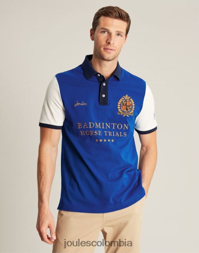 Joules vestir hombres polo de bádminton H0604R176 azul