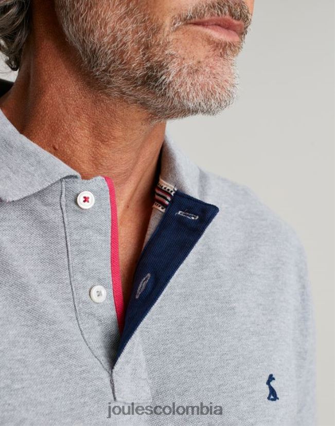 Joules vestir hombres polo de madera H0604R182 marga gris