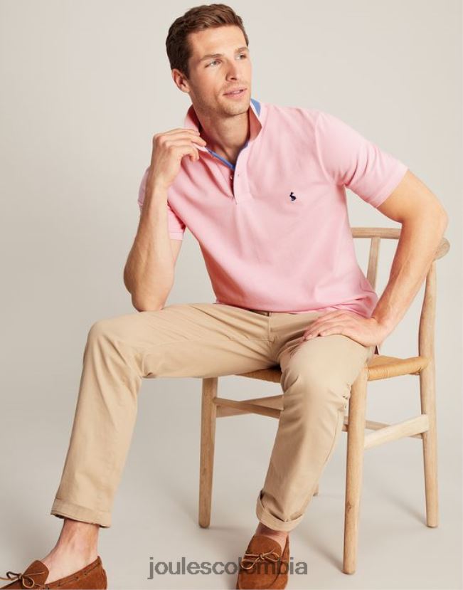 Joules vestir hombres polo de madera H0604R183 Rosa claro