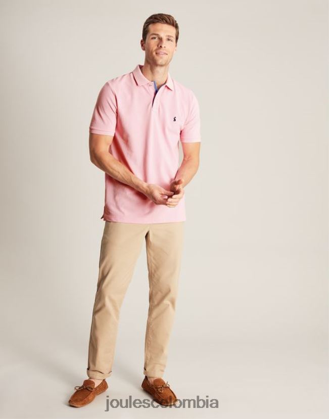 Joules vestir hombres polo de madera H0604R183 Rosa claro