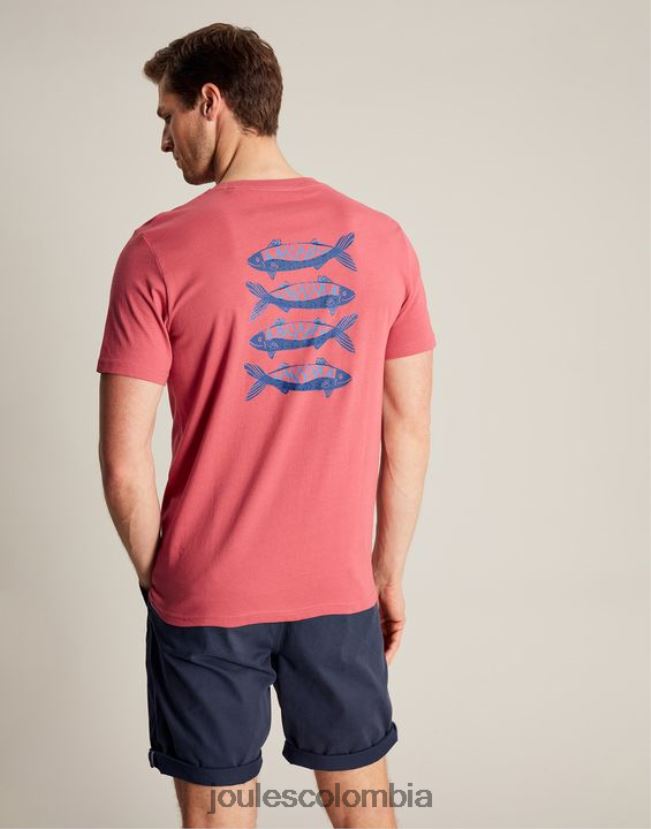 Joules vestir hombres camiseta flynn H0604R180 rosa