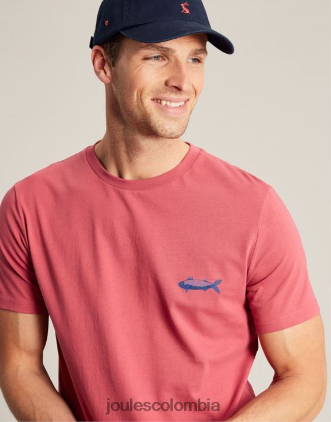 Joules vestir hombres camiseta flynn H0604R180 rosa