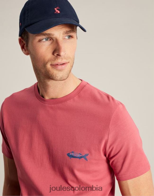 Joules vestir hombres camiseta flynn H0604R180 rosa