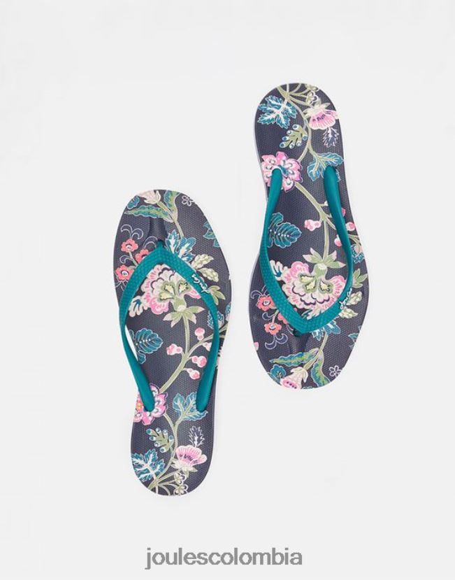 Joules calzado mujer chanclas sunvale H0604R154 floral azul marino