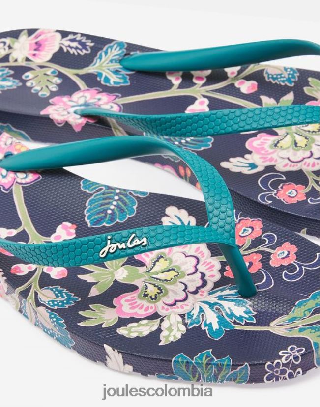 Joules calzado mujer chanclas sunvale H0604R154 floral azul marino