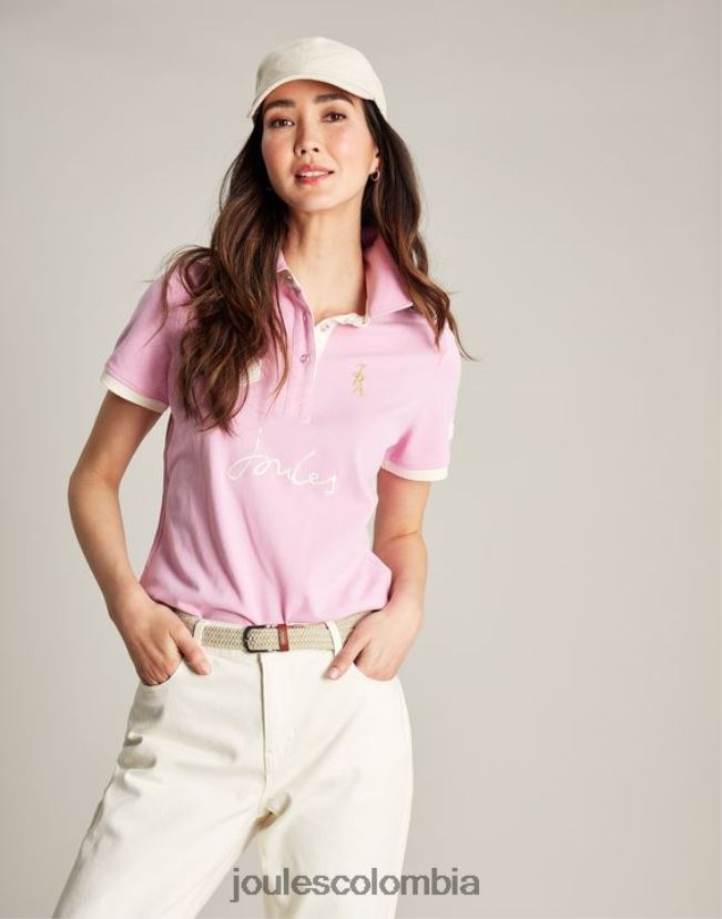 Joules vestir mujer polo de beaufort H0604R72 Rosa claro