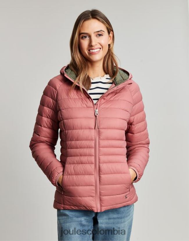 Joules vestir mujer abrigo acolchado plegable bowland H0604R44 rosa