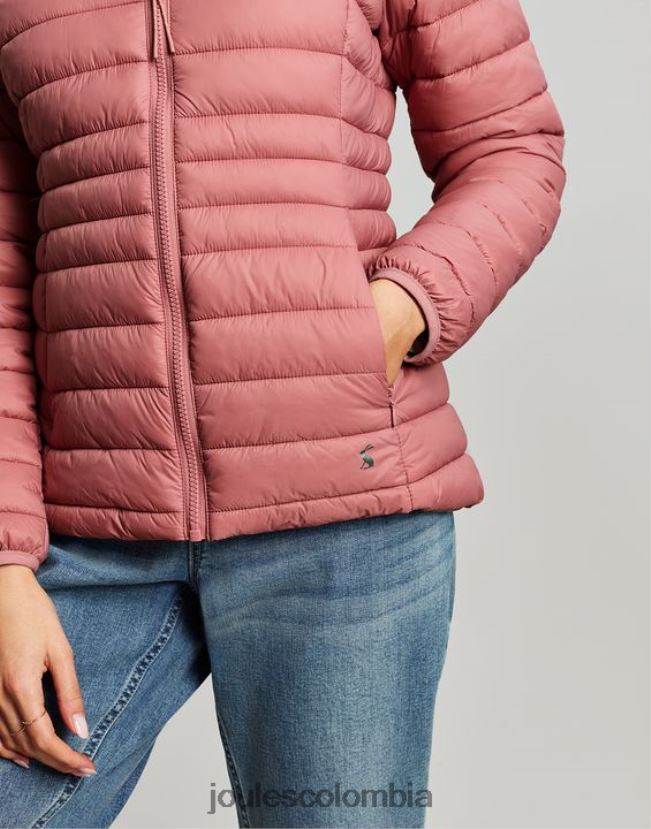 Joules vestir mujer abrigo acolchado plegable bowland H0604R44 rosa