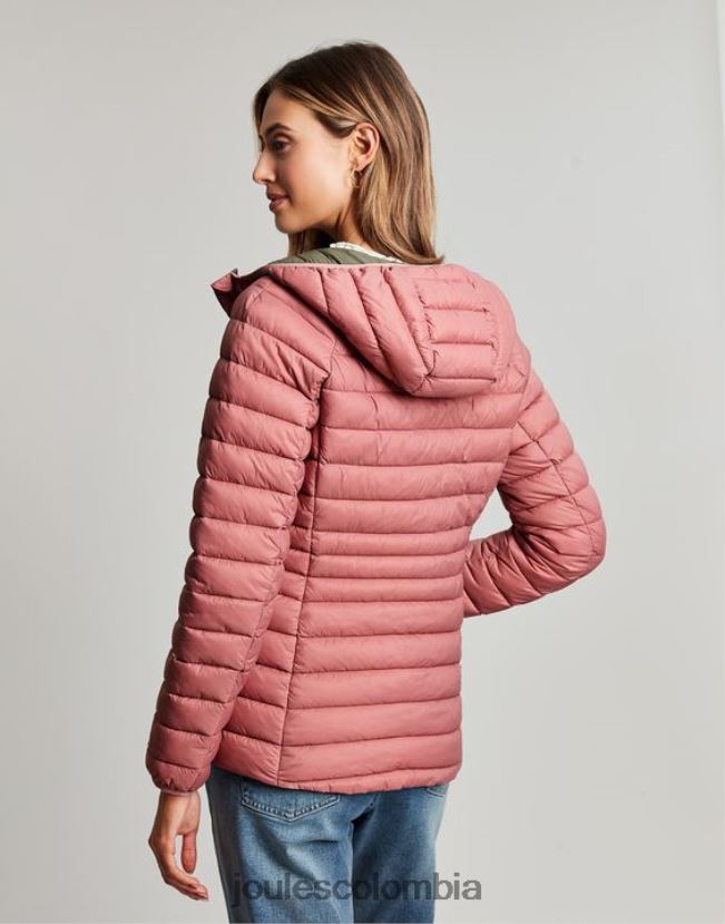 Joules vestir mujer abrigo acolchado plegable bowland H0604R44 rosa