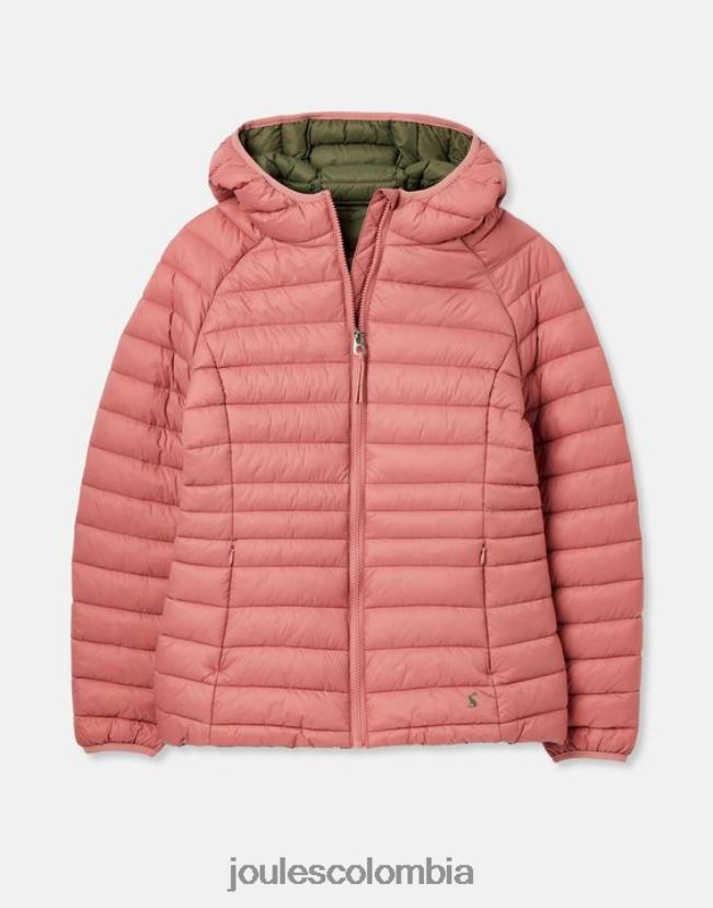 Joules vestir mujer abrigo acolchado plegable bowland H0604R44 rosa