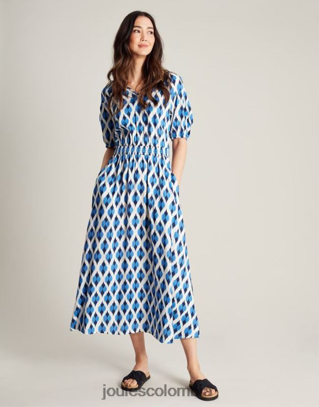 Joules vestir mujer vestido rochelle H0604R48 ikat azul